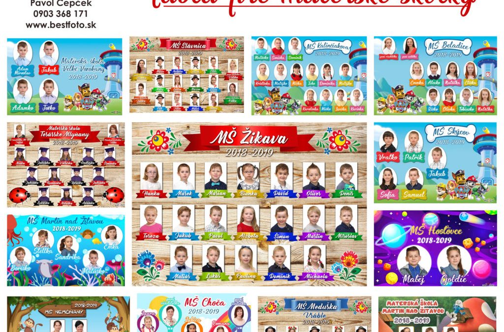 Tablá pre materské škôlky 2018/2019